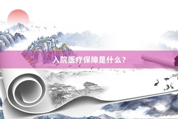 入院医疗保障是什么？